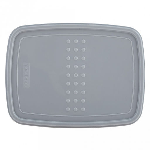 "PATTERN FLEX" Контейнер для продуктов пластмассовый 1,3л, 20,2х15х6см, прямоугольный, с гибкой крышкой, пепельный жемчуг, подходит для СВЧ (Россия)