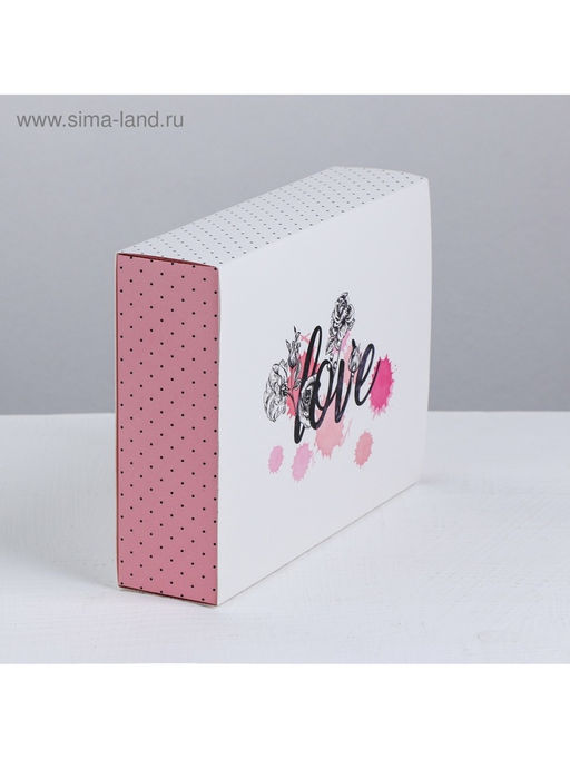 Цена за 5 шт. Коробка для сладостей Love, 20 15 5 см - Дарите счастье фото 3