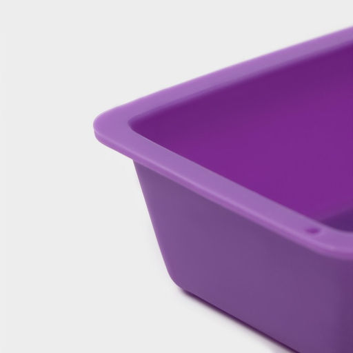 Форма для выпечки Доляна «Хлеб», силикон, 11.5×7×3 см, внутр.размер 10.5×6.5 см, фиолетовая