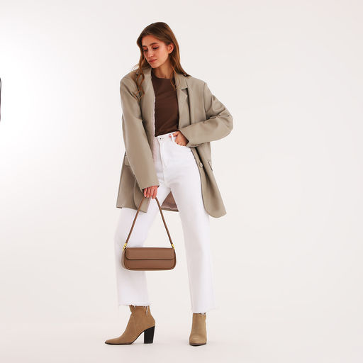 Сумка женская, багет, на магните, цвет коричневый - Simaland фото 8