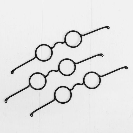 Очки для игрушек, набор 3 шт., размер 1 шт.: 3.5×10.5×6.2 см, чёрные