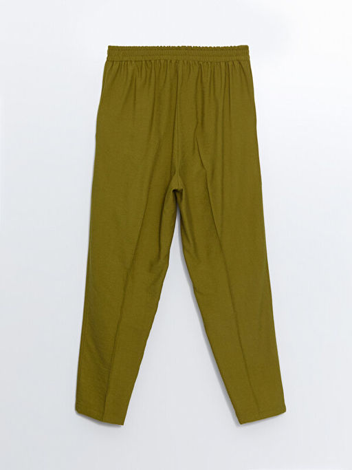 Kad?n Beli Lastikli D?z Pantolon - Waikiki фото 2