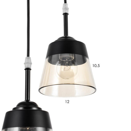 Светильник «Берн» 3хЕ27 40 Вт черный 30×30×16-116 см