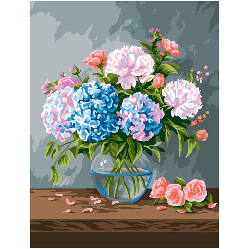 Картина по № на холсте "Нежный букет" 30*40см (КХ3040_53885) ТРИ СОВЫ, с акрил. красками. РАСПРОДАЖА - последний экземпляр!