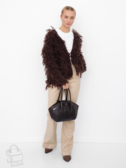 Сумка женская кожаная 2346-2Y coffee Polina&Eiterou в Новосибирске