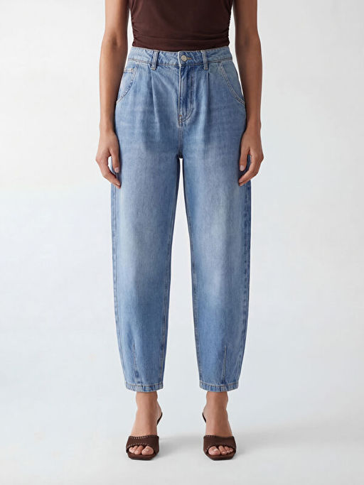 Barrel Fit Kad?n Jean Pantolon