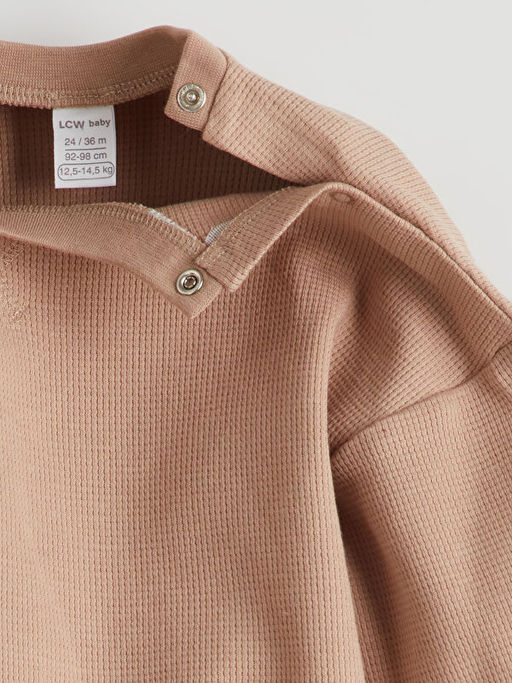 Bisiklet Yaka Pamuklu Erkek Bebek Pijama ?st