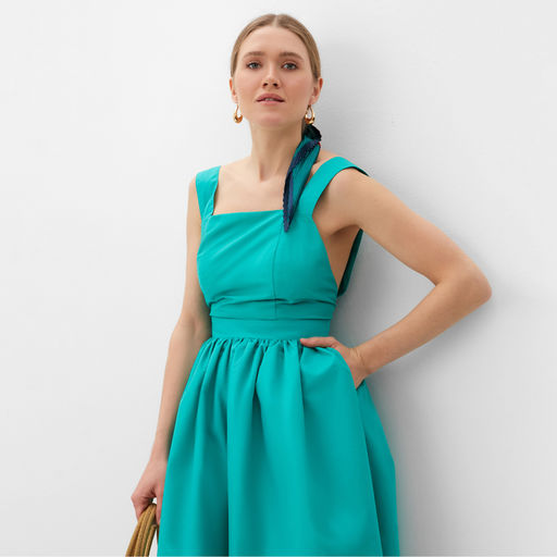 Сарафан женский летний MINAKU: Casual Collection, бирюзовый, размер 48
