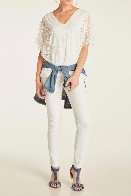 Блузка, белая - Linea tesini фото 3