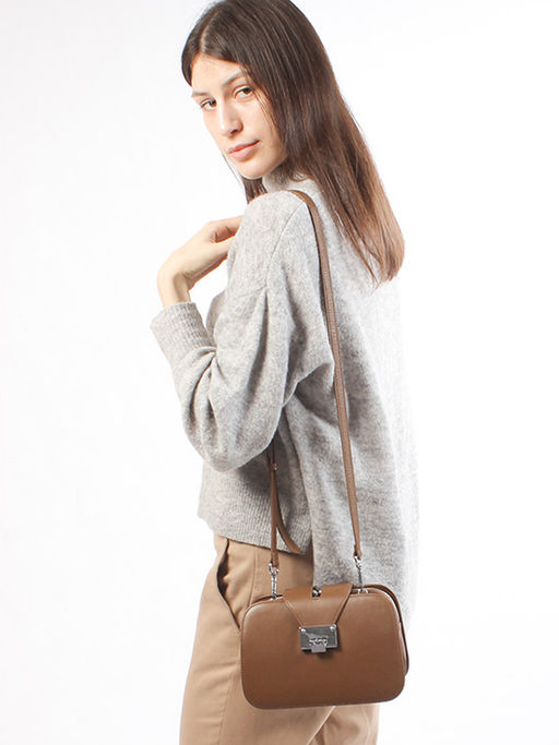 LACCOMA сумка Y2116-рыжий натуральная кожа хлопок