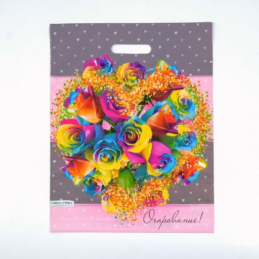 Цена за 25 шт. Пакет «Очарование», полиэтиленовый, с вырубной ручкой, 38×47 см, 60 мкм