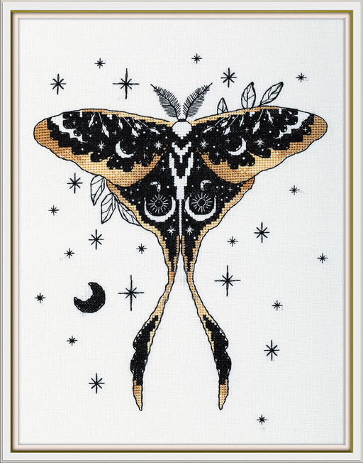 Набор для вышивания PANNA J-7495 Черное золото. Мотылек 23 х 30 см