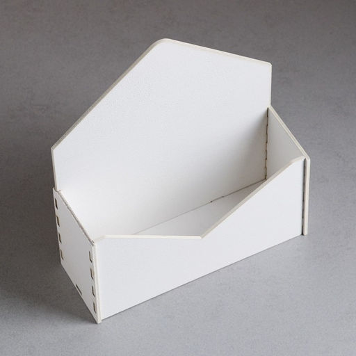 Кашпо деревянное 18620 см Конверт Радель Полнота, белый Дарим Красиво фото 3