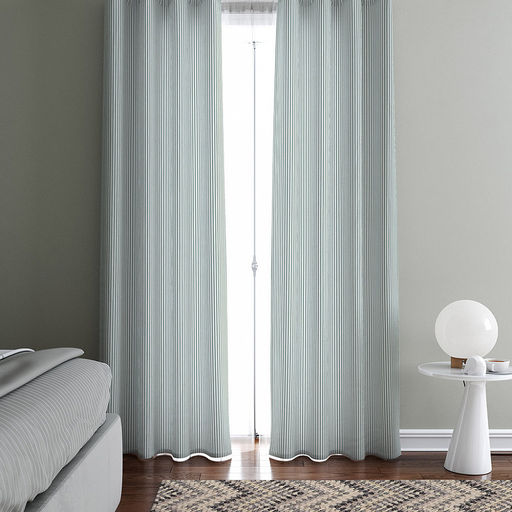 Шторы, 2шт 148х260см "Виши" полоса, на шторной ленте, рогожка, хлопок "Премиум" 186г/м2, упаковка классическая 28х41см, "Домашняя мода" (Россия)
