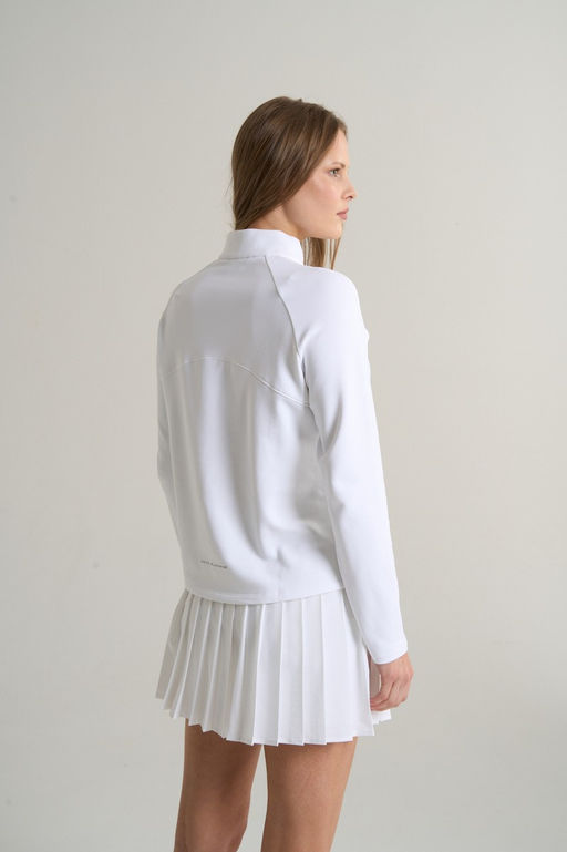 Лонгслив half-zip утепленный Белый ANTA RUNNING LS Tee фото 5