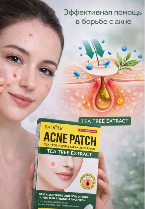 Патчи от акне, с экстрактом чайного дерева, 36 шт