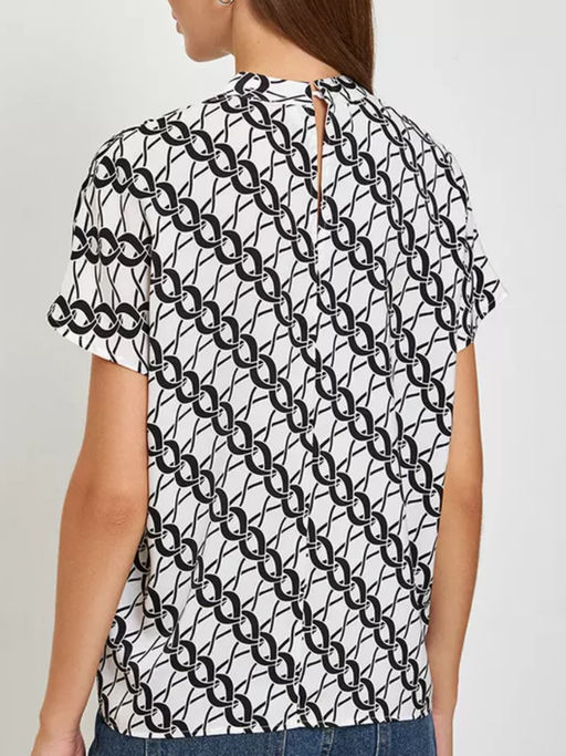 10200270380 Блузка жен. Trieste черный принт - Concept club фото 3