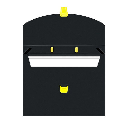 Папка-портфель А4, 700 мкм, 1 отделение, Calligrata, чёрный, неон салатовый  фото 2