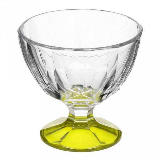 Креманка стеклянная Лак микс new д10,2см, h10,3см, форма Звезда, крашеное дно (Россия) - Домашняя мода фото 3