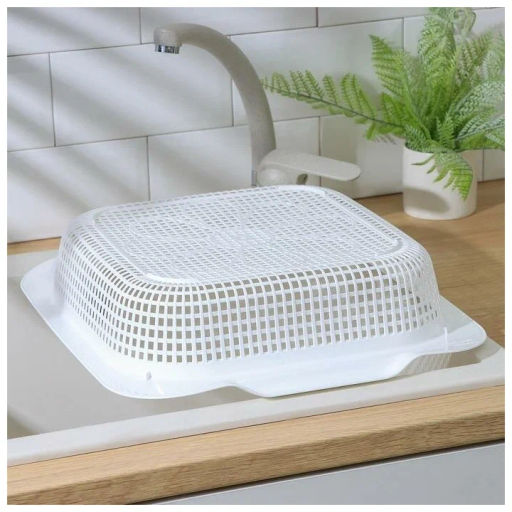 Мойка-сушилка в раковину (белый) 365x420x75мм 290106 "Виолет"