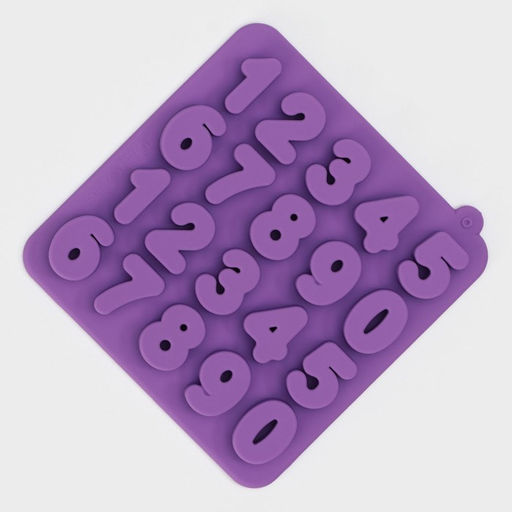 Форма для шоколада Доляна Цифры, силикон, 16?16?2 см, 20 ячеек (2.9?2.2 см), МИКС  фото 2