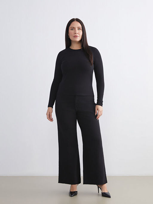 Wideleg Kad?n Jean Pantolon