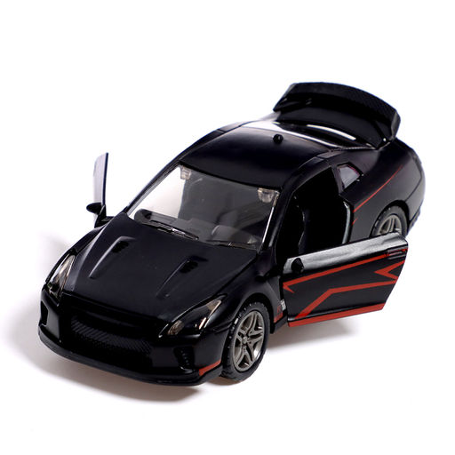 Машинка металлическая Ночные гонки, инерционная, 1:32, открываются двери, звуковые и световые эффекты, цвет чёрный - Автоград фото 4