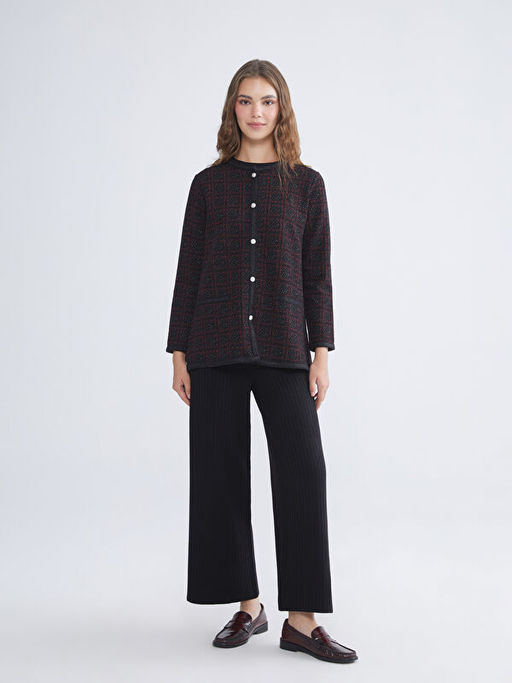 Bisiklet Yaka Desenli Kad?n H?rka