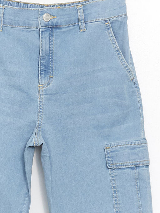 Beli Lastikli Erkek ?ocuk Kargo Jean Pantolon