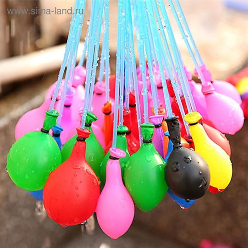 Водные бомбы Шар, 1 насадка, 37 шаров, МИКС - Simaland фото 3