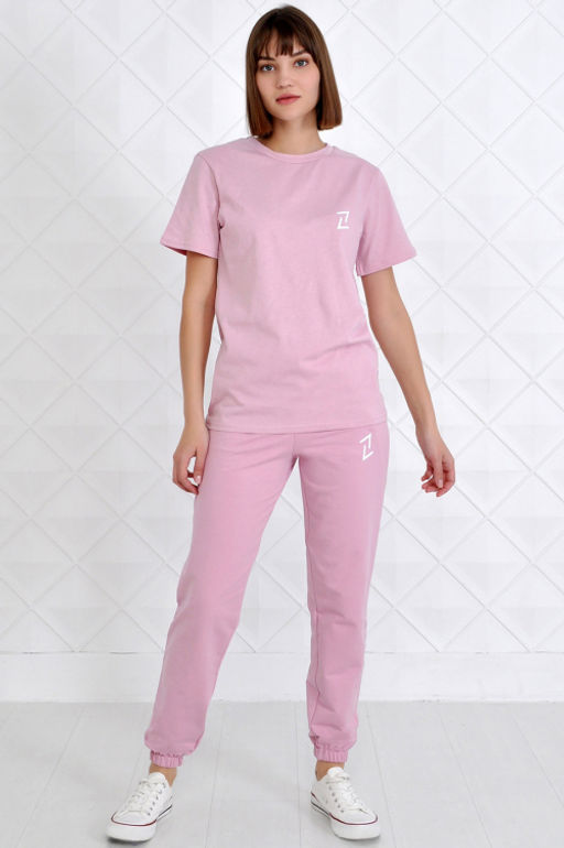 Арт. 2349 Костюм женский пудра 44-52 (5 шт) Цвет:верх- пудра, низ- пудра - Калинка фото 14