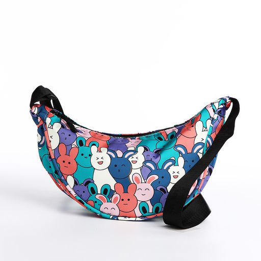 Сумка молодёжная на молнии, цвет разноцветный/зелёный - Simaland фото 3