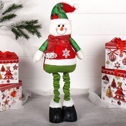 Новогоднее украшение Снеговик на телескопических ножках 40/70см / HS2022 /уп 36/ - Галеонтрейд фото 3