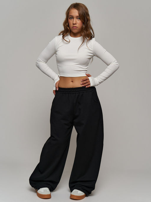 Утепленные брюки с начесом футер багги - Nota bene фото 3