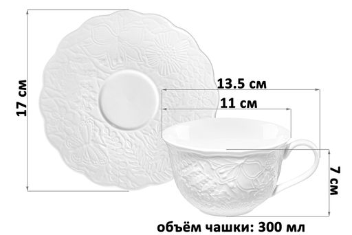 Чайная пара 4 пр. 300 мл 13,5*11*7 см Лесная фантазия, фарфор - Elan gallery фото 2