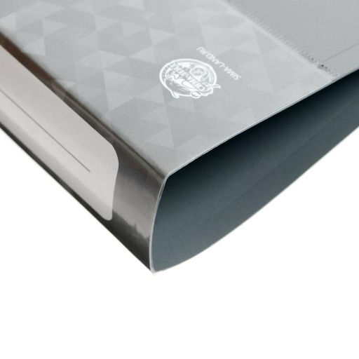 Папка на 2 кольцах А4 Calligrata, 40мм, 700мкм, карман на торце, серая  фото 4