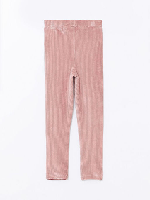 Beli Lastikli Kadife K?z ?ocuk Tayt Pantolon