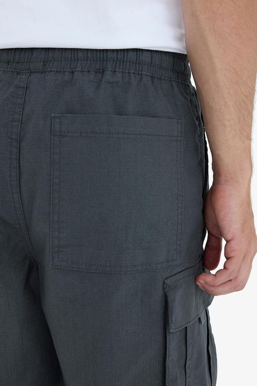 Kargo Fit Gabardin Bermuda _ort - Defacto фото 7