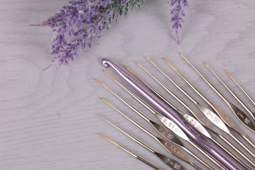 Для вязания Gamma MCH крючок сталь d 1.9 мм 12 см 12 шт в блистере №1  фото 5