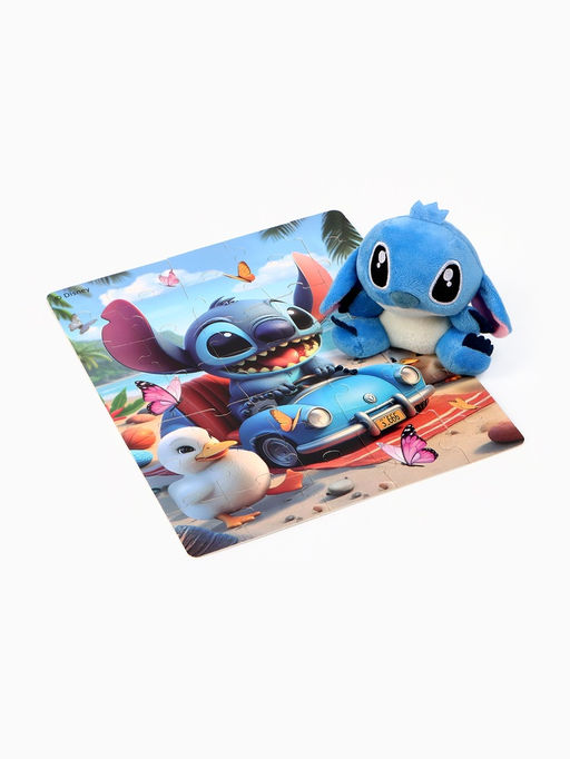 Пазл и мягкая игрушка «Стич», подарочный набор 2в1, 35 деталей