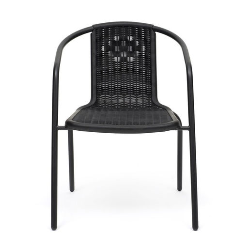 Стул садовый, 73×61×53 см, пластиковый, чёрный
