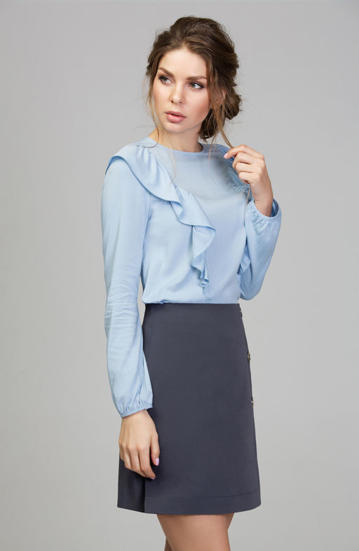 Юбка трапеция мокрый асфальт - Donna saggia фото 2