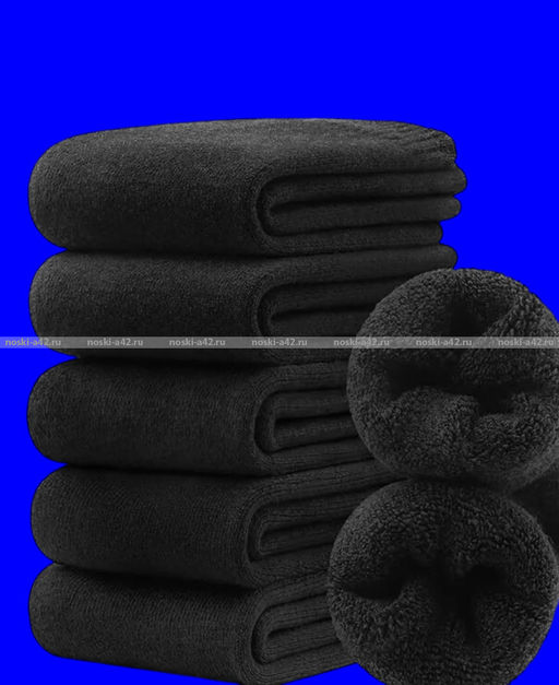 Цена за 12 пар.Термоноски мужские ШЕРСТЬ внутри махра ЧЕРНЫЕ арт. 1553