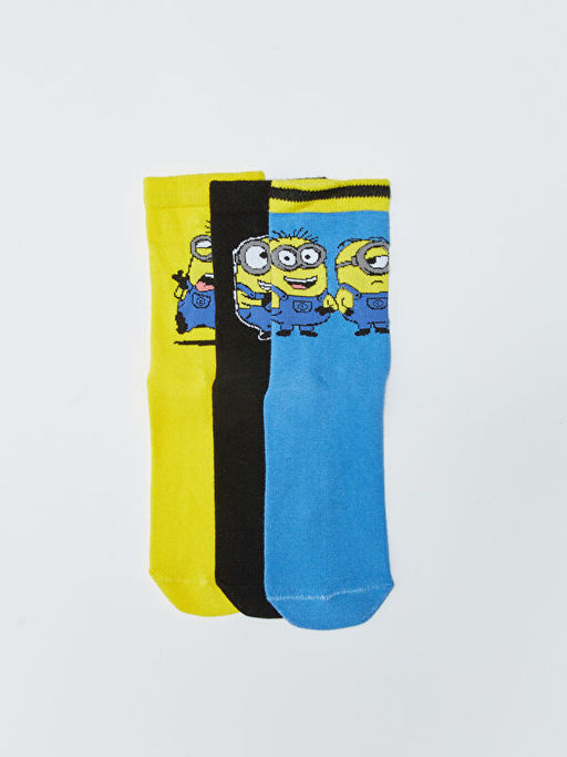 Minions Desenli Erkek ?ocuk Soket ?orap 3l? - Waikiki фото 2