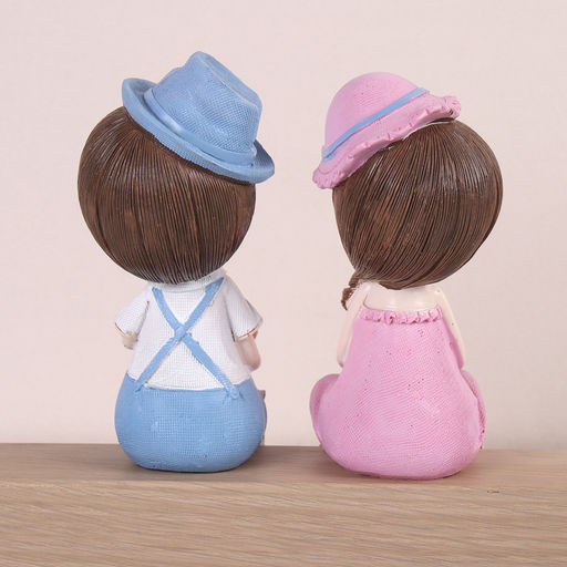 Цена за 2 шт. Фигурка Мальчик/Девочка висячие ножки 2 штуки набор 20 см / 9933 /уп 60/ - ГалеонТрейд фото 5