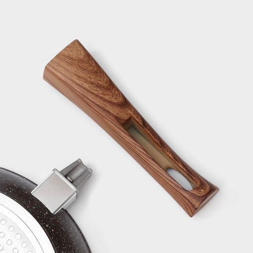 Сковорода Magistro Granit, d=24 см, съёмная ручка soft-touch, антипригарное покрытие, индукция, кованый алюминий, чёрная фото 7