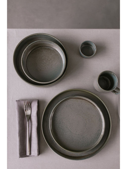 Тарелка глубокая Magistro Shadow, 480 мл, d=15 см, с высоким бортом 4.3 см, фарфор, серая фото 5