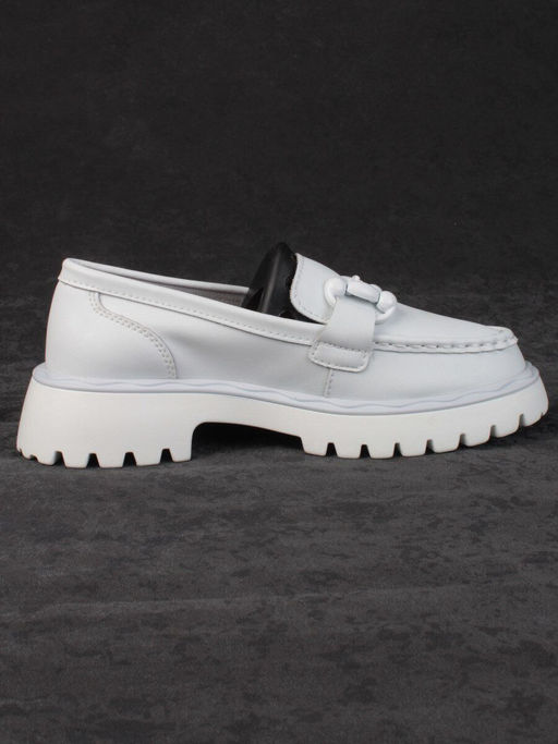 03-HY6-2D WHITE Лоферы женские (натуральная кожа) - Фабричный китай фото 12