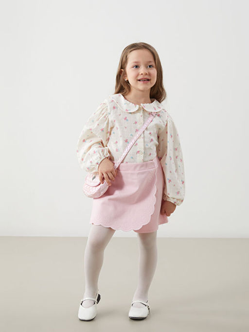 Bebe Yaka ?i?ekli K?z ?ocuk G?mlek