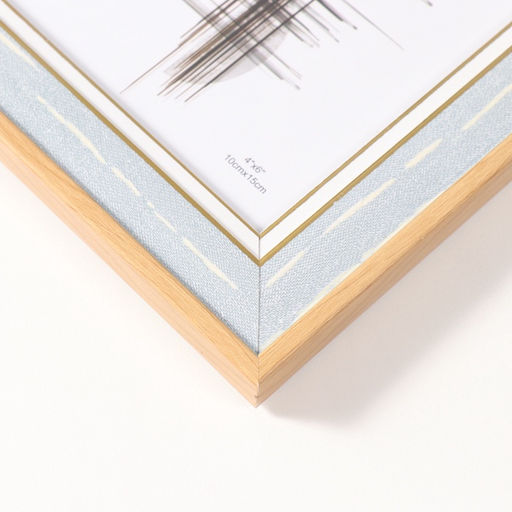 Фоторамка для фото 10×15 см «Антик», пластик, голубая с белой полосой, 1.5×14×19 см